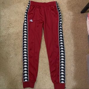 Red Kappa Joggers in size Small